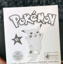 POKEMON 1999 MERLIN NINTENDO HAUNTER #93 STICKER LP - Image 3