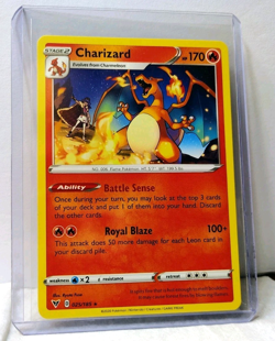 POKEMON CHARIZARD 025/185 NON-HOLO RARE VIVID VOLTAGE LP-NM - Image 5