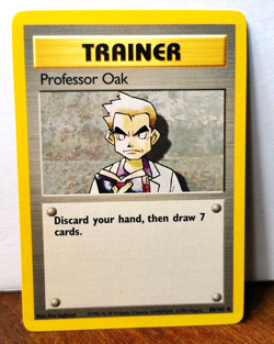 POKEMON PROFESSOR OAK 88/102 UNCOMMON TRAINER BASE SET LP - Image 1