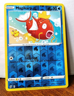 POKEMON MAGIKARP 039/192 REVERSE HOLO REBEL CLASH LP-NM PIKACHU IN BACKGROUND - Image 1