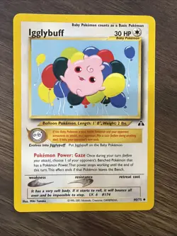 Igglybuff 40/75 Neo Discovery Regular LP Pokemon TCG Free Shipping - Image 1