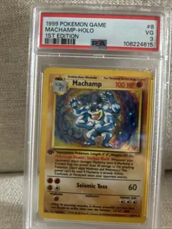 Pokemon TCG Machamp Holo Rare 1st Edition Base Set 8/102 - Image 1