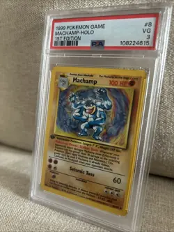 Pokemon TCG Machamp Holo Rare 1st Edition Base Set 8/102 - Image 2