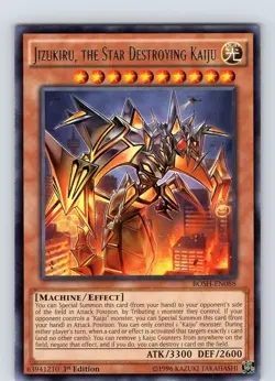 Yu-Gi-Oh TCG Jizukiru, The Star Destroying Kaiju BOSH-EN088 1st Edition Rare NM - Image 1
