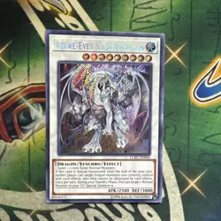 Yugioh! Azure-Eyes Silver Dragon LCKC-EN066 Secret Rare Unlimited NM - Image 1