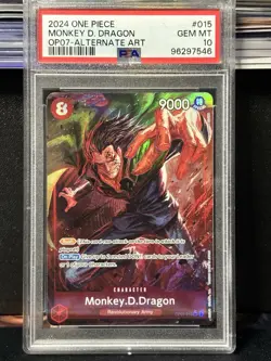 One Piece Monkey D. Dragon OP07-015 Alt Art PSA 10 2024 500 Years in the Future - Image 1