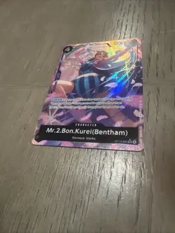 MR 2 BON KUREI (BENTHAM) - One Piece OP14-091 - AA Alt Art Super Rare SR - Azure - Image 2