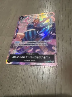 MR 2 BON KUREI (BENTHAM) - One Piece OP14-091 - AA Alt Art Super Rare SR - Azure - Image 4