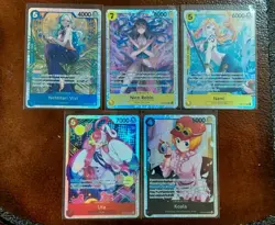 one piece heroines eb-03 SR lot Nami, Nico Robin, Ulta, Koala, Nefeltari Vivi - Image 1