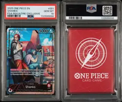 2025 ONE PIECE PROMOS PSA MAGAZINE EXCLUSIVE #001 SHANKS PSA 10 - Image 3