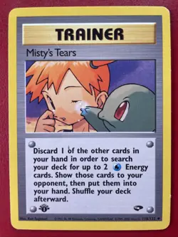 Misty's Tears 118/132 Gym Challenge Regular First Edition Pokemon Card - Image 1
