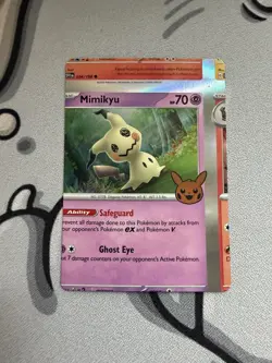 Pokemon TCG Mimikyu Holo Miscut Misprint Error Card NM - Image 1