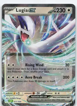 Lugia ex 017/034 Classic Collection Holo Trading Card Game Classic NM Pokemon - Image 1