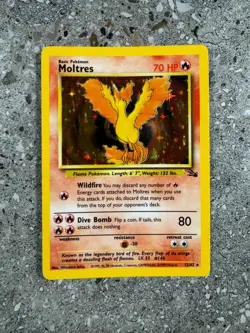 Pokemon TCG Cards Moltres 12/62 Fossil Holo Rare - Image 1