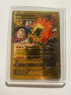 Lot x Pokemon Gold Foil Charizard VStar and Charizard V Card - Image 5