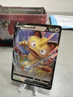 Meowth V SWSH004 SWSH: Sword & Shield Promo Cards Holo - Image 1