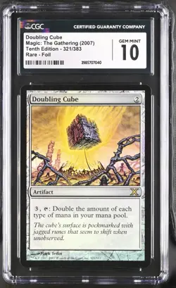 DOUBLING CUBE 10th Edition Foil Rare CGC 10 MTG [Nostalgium] - Image 1