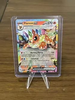 Pokemon TCG Flareon EX 014/131 Prismatic Evolutions Holo Double Rare - Image 1