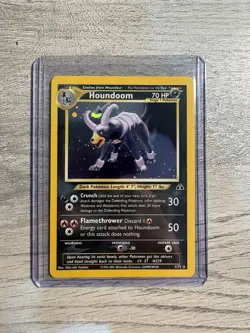 Houndoom 4/75 - Neo Discovery Unlimited Holo Rare Pokemon TCG NM CLEAN - Image 1