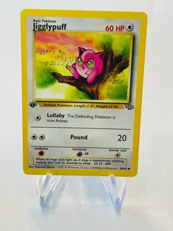 JIGGLYPUFF 1999 Pokemon Jungle Set 1st EDITION Common POKEMON 54/64 - Image 1