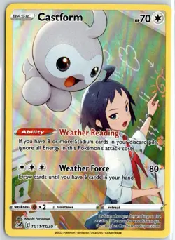 Pokemon Castform Ultra Rare SWSH11: Lost Origin Trainer Gallery TG11/TG30 NM - Image 1