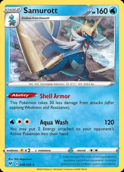 Pokemon Samurott (35/203) Vivid Voltage LP - Image 1