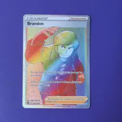 Brandon 203/195 Silver Tempest Sword & Shield Rainbow Secret Rare Near Mint - Image 1