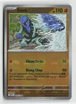 Pokemon - Sawk (Master Ball Pattern) - 049/086 SV: White Flare - Uncommon - NM - Image 1