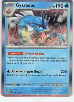 Gyarados 130/165 Rare Holo SV: Scarlet & Violet 151 NM Pokemon - Image 1