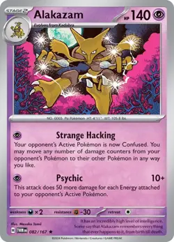 Alakazam 082/167 Rare Holo SV06: Twilight Masquerade NM Pokemon - Image 1