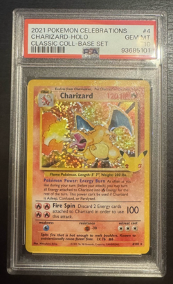 2021 Pokemon Charizard Celebrations 4/102 Classic Holo Rare PSA 10 GEM MINT - Image 1