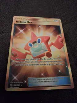 Pokemon TCG Rotom Dex Sun & Moon Base Set 159/149 Holo Secret Rare NM/M - Image 1
