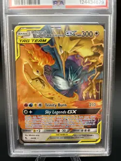 2019 Pokemon Sun And Moon 44 Moltres/Zapdos/Articuno Gx Hidden Fates PSA 9 - Image 2