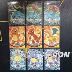 Pokemon Topps TV animationLot of 9 Blastoise Venusaur Charizard Vintage - Image 1