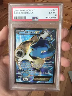 BLASTOISE EX PSA 6 FULL ART 2014 POKEMON XY #142/146 - Image 1