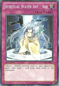 Moderately Played, English Yu Gi Oh Spiritual Water Art - Aoi - SDRE-EN037 - Com - Image 1