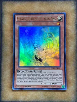 Yugioh Chiwen, Light of the Yang Zing DUEA-EN032 Ultra Rare 1st Ed NM - Image 1