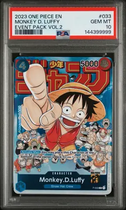 2023 ONE PIECE PROMOS EVENT PACK VOL.2 #033 MONKEY D. LUFFY PSA 10 - Image 1