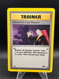 Giovanni's Last Resort 105/132 Gym Challenge Rare Card - Image 1