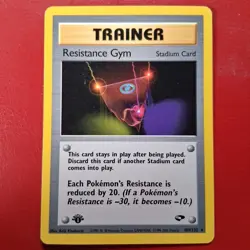 Resistance Gym 109/132 Gym Challenge Regular First Edition Pokemon Card LP - Image 1