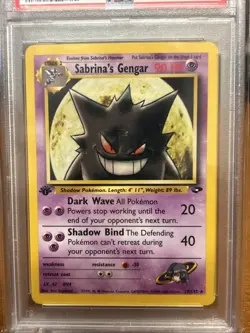 Pokemon TCG Sabrina's Gengar Gym Challenge 29/132 1st Edition Rare Card PSA 9 - Image 2