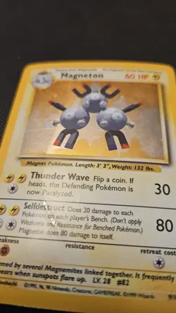 Magneton 60 HP Holo Rare Pokemon TCG Base Set 9/102 1999 Wizards Card - Image 3
