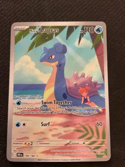 Pokemon TCG Destined Rivals Misty's Lapras Card 194/182 Near Mint Condition - Image 1