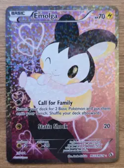 Emolga Full Art RC23/RC25 Legendary Treasures Radiant Collection Pokemon Card LP - Image 1