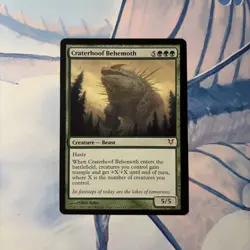 Craterhoof Behemoth X (1) Avacyn Restored Excellent up to Near Mint - Image 1