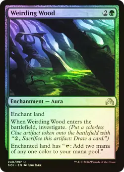 MTG FOIL Weirding Wood - Shadows over Innistrad #240 - Image 1