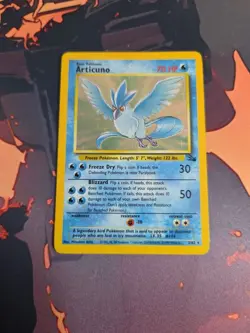 Articuno 2/62 Fossil 1999 Holo Rare WOTC Pokemon Card TCG Moderate Play - Image 1