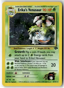 Erika's Venusaur ⭐ 4/132 Holo Rare Gym Challenge 2000 Pokemon NM/LP - Image 1
