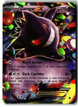 Gengar EX ⭐ 34/119 Holo Rare EX Phantom Forces 2014 Pokemon NM/LP - Image 1