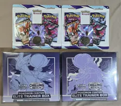 Pokemon Center Elite Trainer Box Error Chilling Reign 2 PC ETB SET+ Double Packs - Image 1